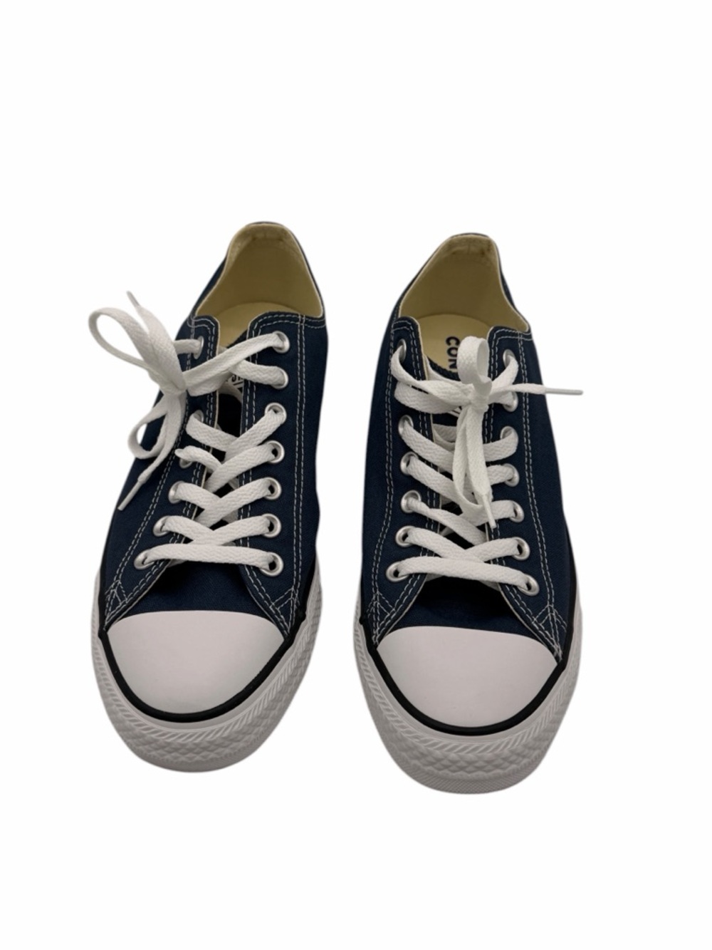 Navy & White - Converse All-Stars Low Top Sneakers - Unisex W 11/M 9 - Picture 3 of 11